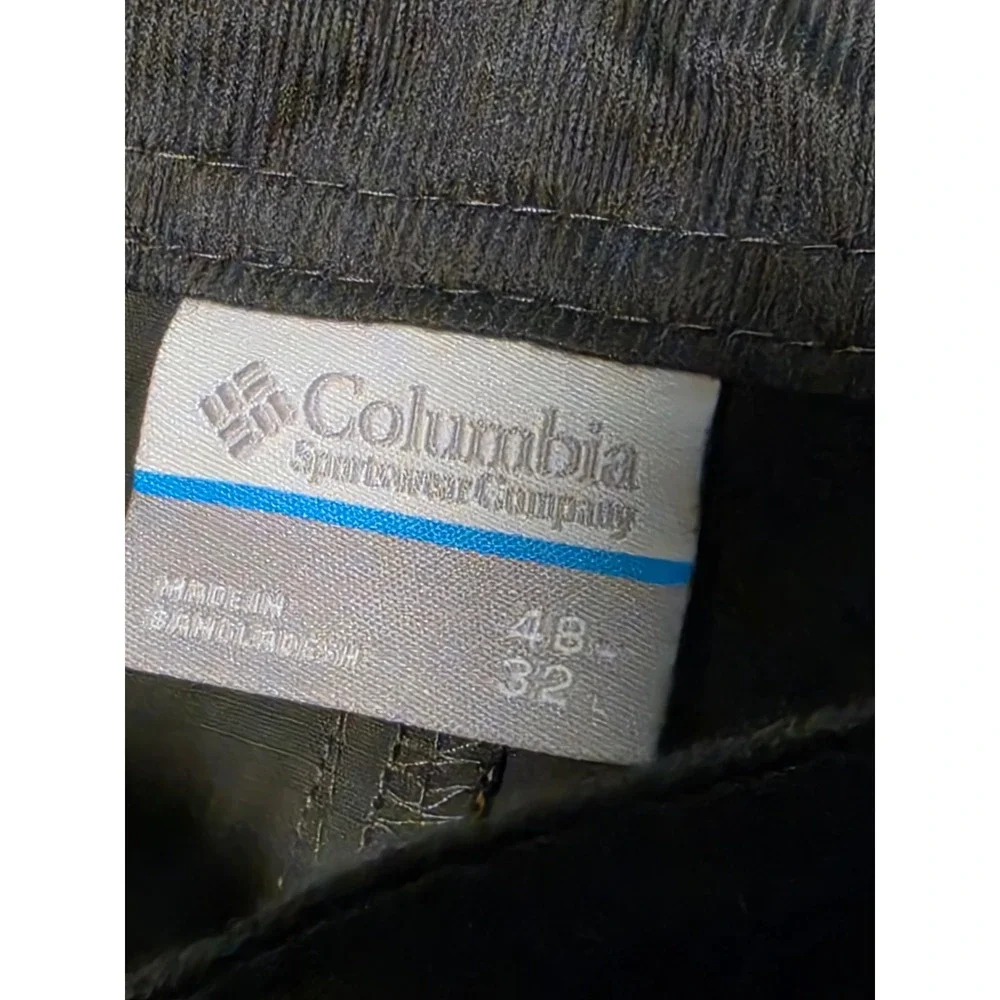 Columbia Men 48X32 Grey Convertible Zip Off Shorts Cargo Hiking Trail Pants